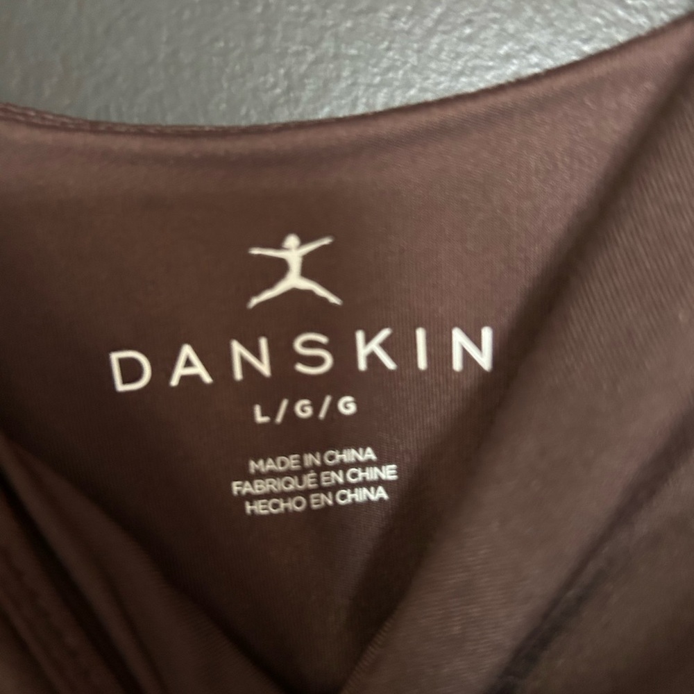 Danskin challenger athletic Dress w/ bra and shorts chocolate brown size L NWT - Picture 4 of 6